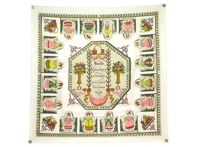 Hermès HERMES SCARF REFRESHING OIL FOR SCENTED TOILET USE Cream Silk  ref.1042119