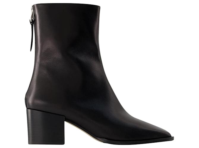 Amina Ankle Boots - Aeyde - Leather - Black  ref.1042180
