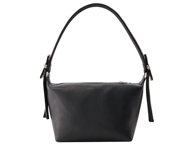Donna Karan Double Bow Pouch - Kara - Leather - Black