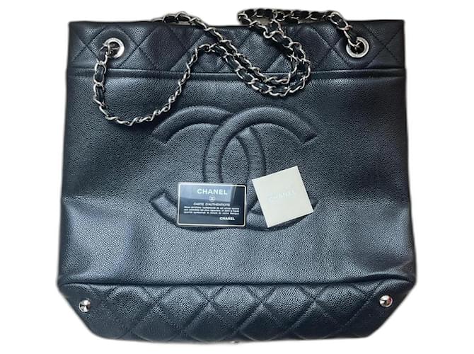 Chanel Totes Black Leather  ref.1042339