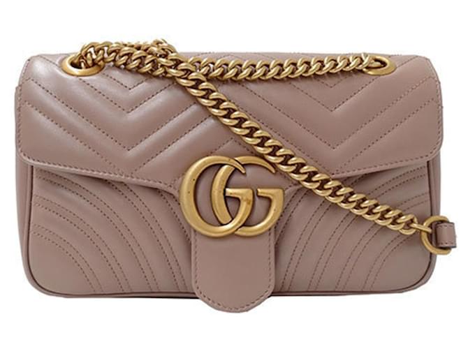 Gucci GG Marmont Pink Leder  ref.1042410