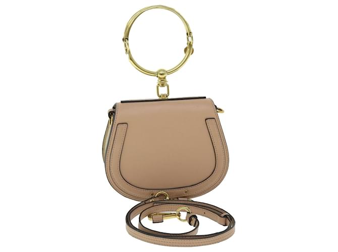 Chloé Chloe Small Bracelet Bag Hand Bag Leather 2way Beige Auth 51030  ref.1042508