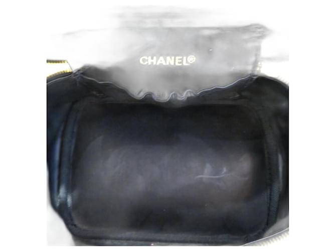Chanel Vanity Black Leather  ref.1042639