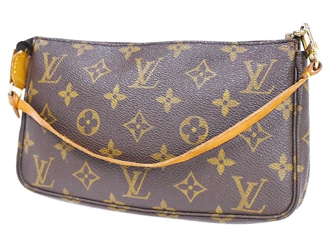 Louis Vuitton Pochette Zubehör Braun Leinwand  ref.1042686