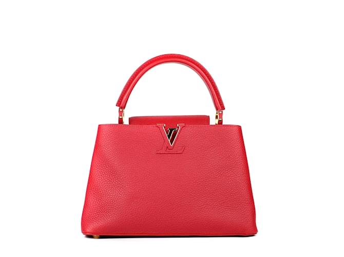 LOUIS VUITTON Handbags Capucines Red Leather  ref.1042744