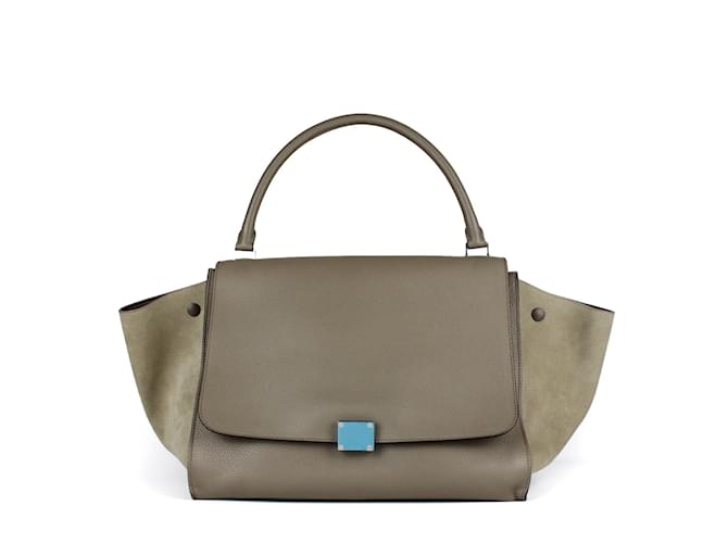 Céline CELINE Handbags Trapeze Grey Leather  ref.1042781