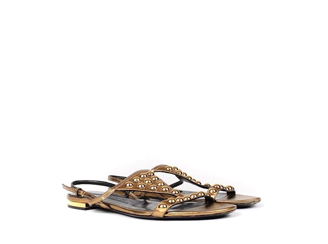 Burberry sandals Golden Leather  ref.1042785