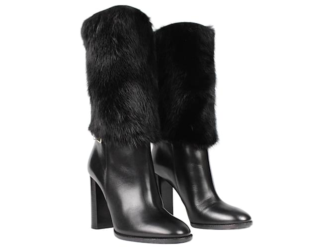 Burberry boots Black Leather  ref.1042787
