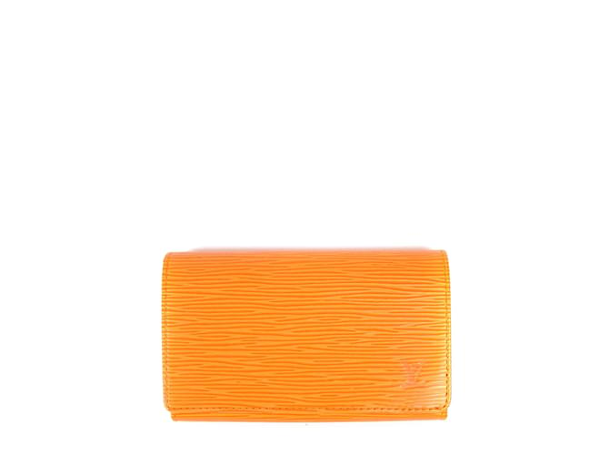 Louis Vuitton Wallets Orange Leather  ref.1042800