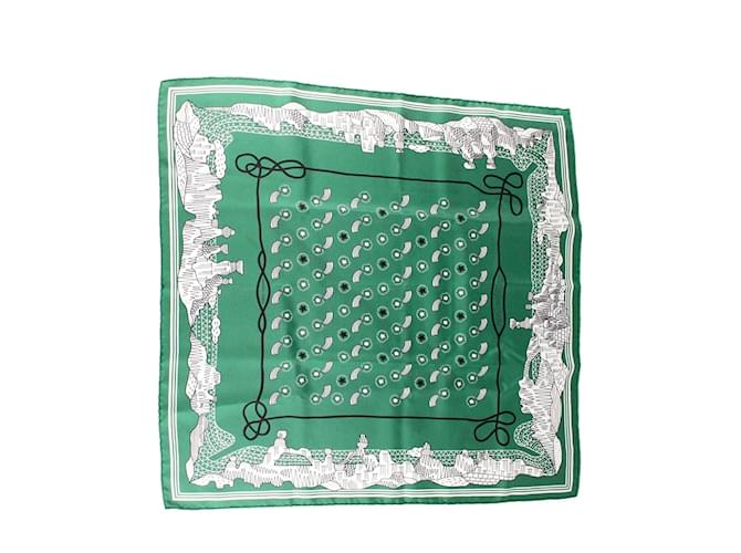 Hermès HERMES Silk handkerchief Green  ref.1042874