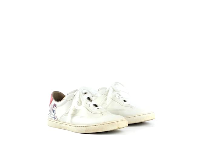 Hermès HERMES Trainers White Leather  ref.1042886