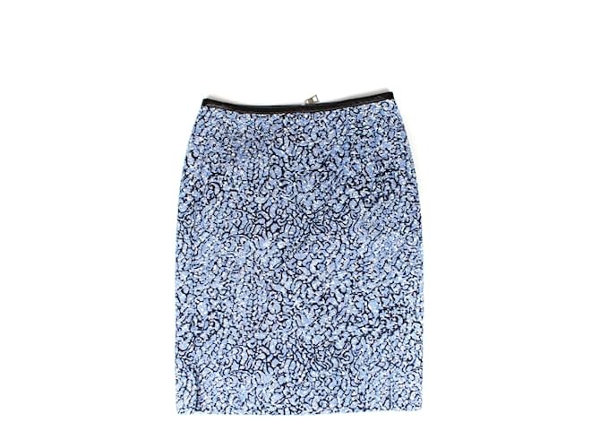 LOUIS VUITTON Skirts Blue Leather  ref.1042891