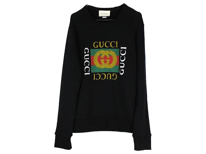 GUCCI Pulls Coton Noir  ref.1042894