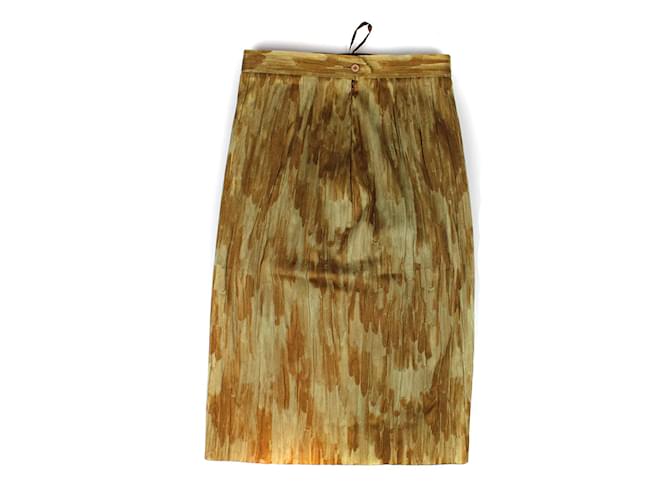 SAINT LAURENT Skirts Brown Cotton  ref.1042913