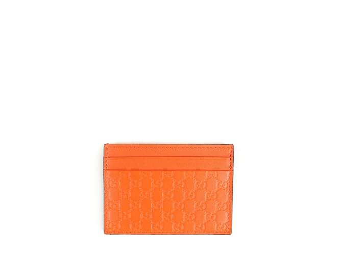 GUCCI-Geldbörsen, Brieftaschen und Etuis Orange Leder  ref.1042954