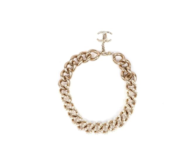 Chanel Necklaces Golden Metal  ref.1042992