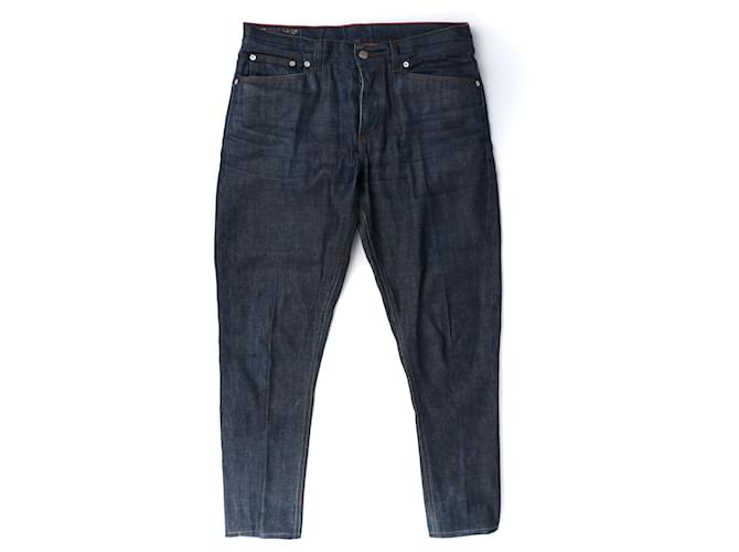 Pantalon Hermès Coton Bleu  ref.1043012