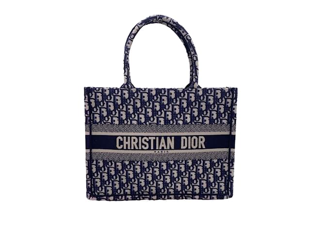 Christian Dior Tote Bag Book Tote Blue Cloth ref.1043025 - Joli Closet