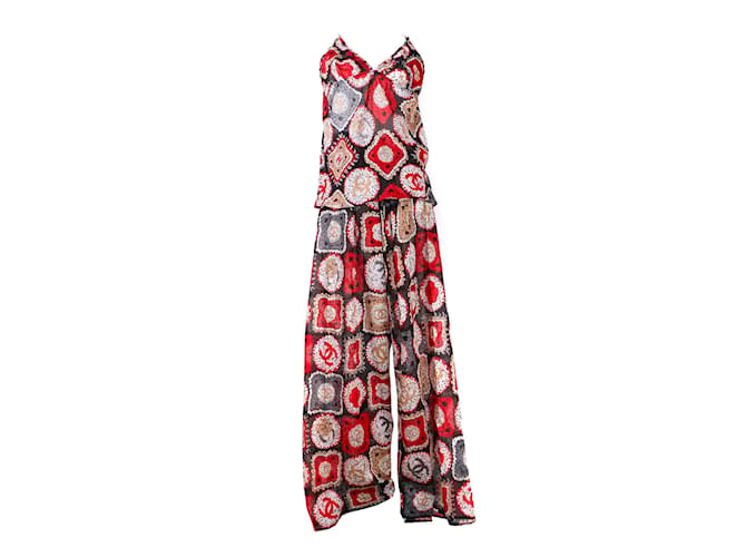 CHANEL Dresses Red Cotton  ref.1043145