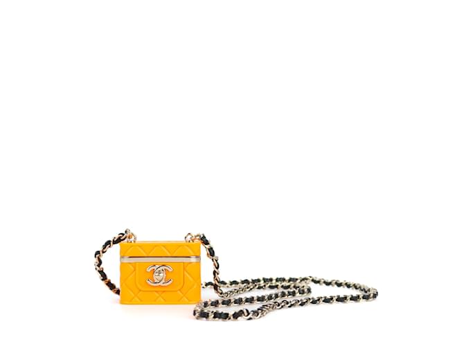 Vanity CHANEL Long necklaces Orange Metal  ref.1043146