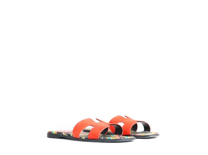 Hermès HERMES Sandals Oran Red