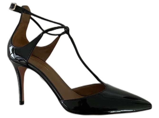 Aquazzura Heels Black Patent leather  ref.1043235