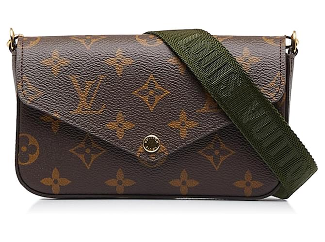 Louis Vuitton Monogram Félicie Strap & Go, Brown