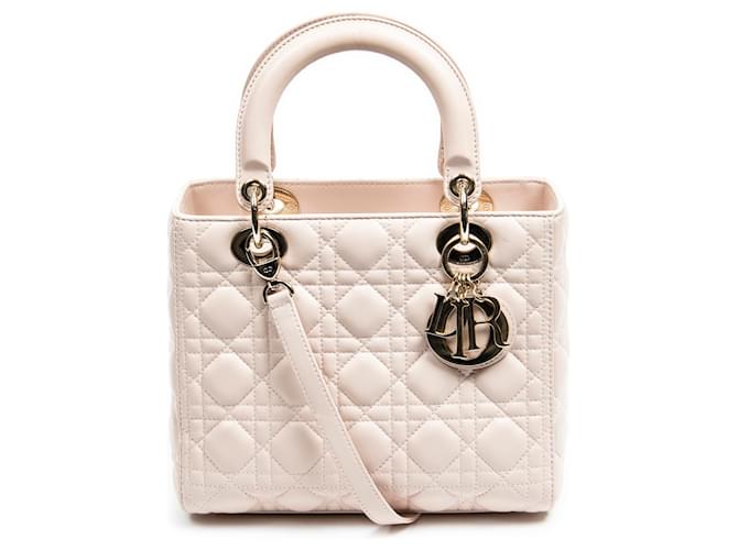 Medium Lady Dior Bag Powder Pink Cannage Lambskin