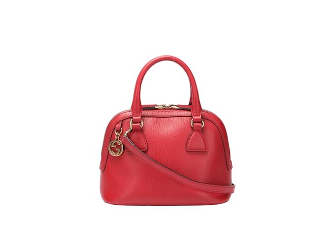 Gucci GG Charm Leather Handbag Red  ref.1043567