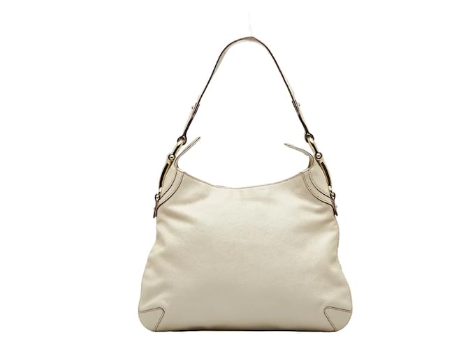 Gucci Leather Creole Hobo Bag 145826 White  ref.1043601