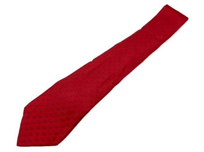 Hermès ***Cravate HERMES Rouge  ref.1043651