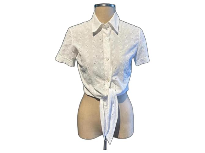 Dolce & Gabbana Vestido blusa Branco Algodão  ref.1043777