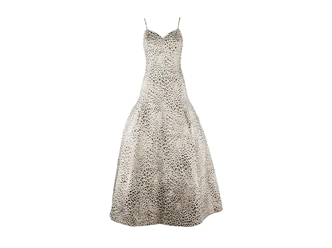 Vestido de gala con estampado de leopardo de Valentino Boutique Multicolor Seda  ref.1043996