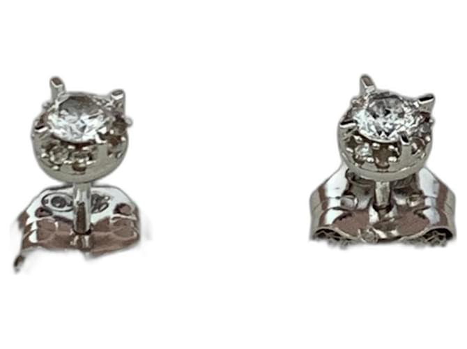 Autre Marque Earrings Silvery White gold  ref.1044065