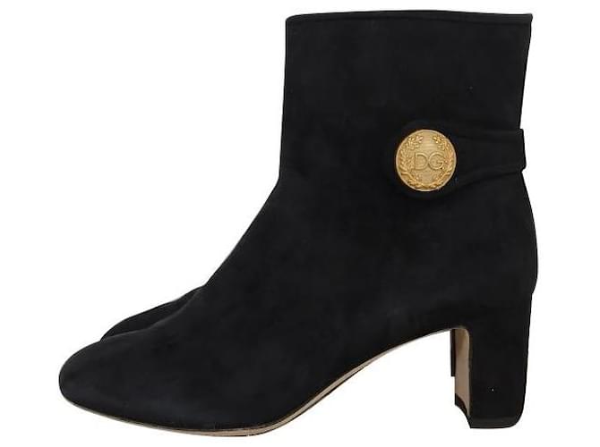Dolce & Gabbana botas de tornozelo Preto Suécia  ref.972046