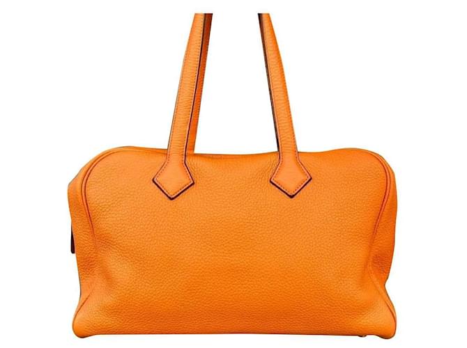 Hermès Hermes Victoria bag Orange Leather  ref.980113