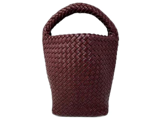 Bottega Veneta Cabat Beuteltasche Bordeaux Leder  ref.990340