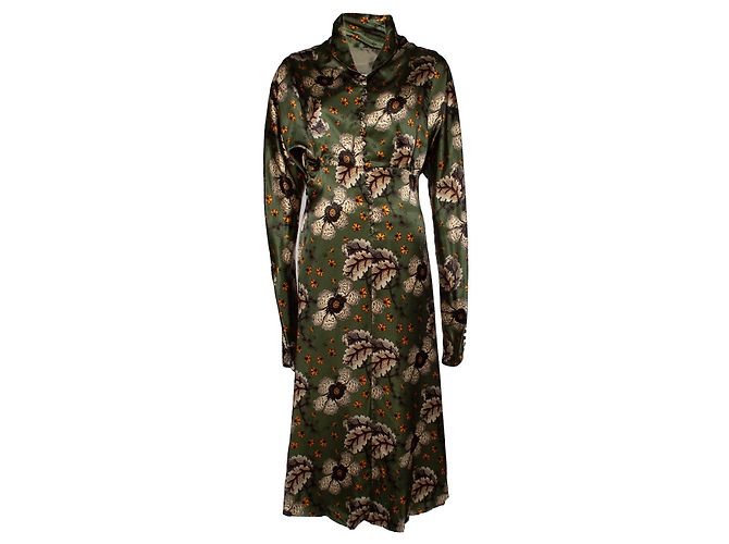 ETRO, Abiti-Midikleid mit Blumenmuster in Grün
