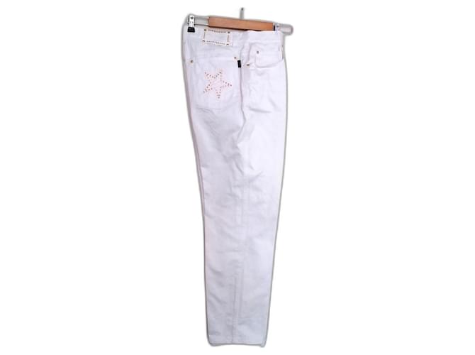 Laurèl calça, leggings Branco Algodão  ref.1029900