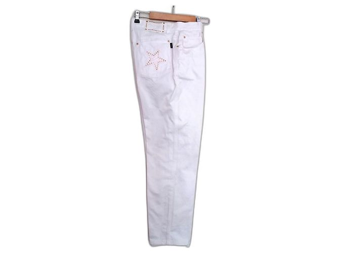 Pantalones blancos Laurèl de algodón talla 42