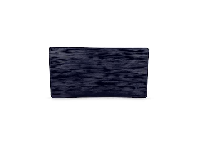 Louis Vuitton Porte-billets portefeuille long en cuir épi noir vintage  ref.1044234