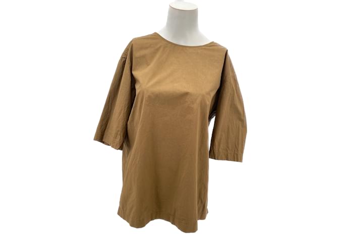 LEMAIRE T-shirts T.International M Coton Camel  ref.1044356