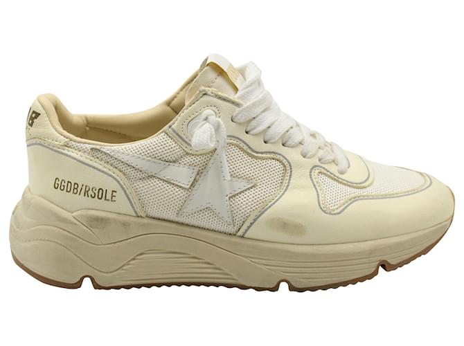 Sneakers Golden Goose Running Sole in pelle nappa bianca Bianco Crudo  ref.1044469