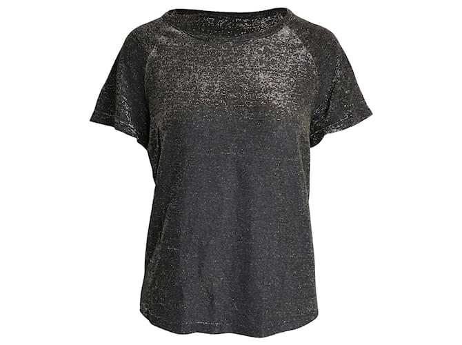 Apc a.P.C. Sparkly T-Shirt in Black Viscose Cellulose fibre  ref.1044487