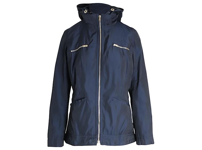 Herno-Jacke mit Kapuze und Reißverschluss aus marineblauem Polyamid Nylon  ref.1044495