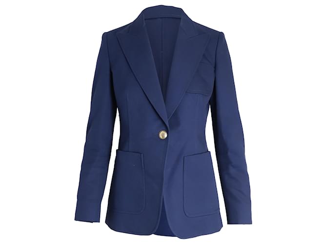 Emilio Pucci Tailored Blazer in Blue Cotton  ref.1044497