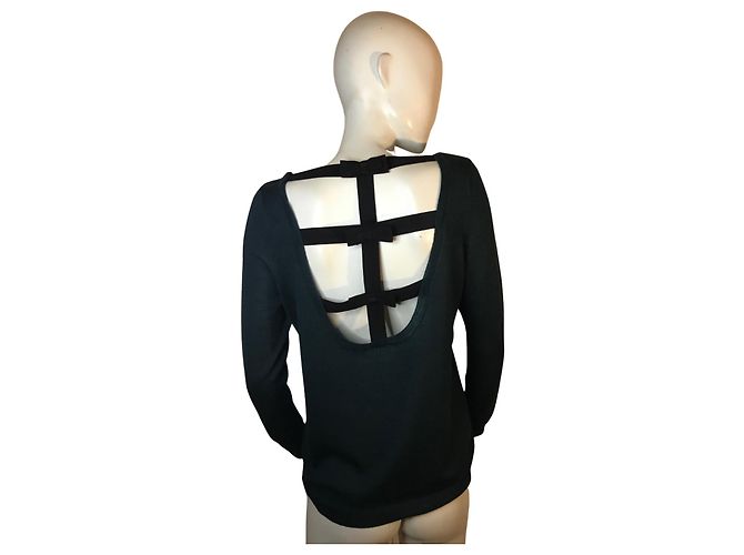 Pull avec nœuds dans le dos Sandro Vert foncé