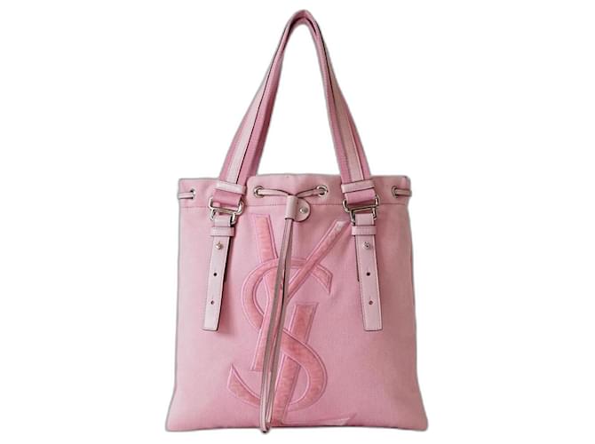 Yves Saint Laurent YSL Kahala Tote bag Pink Cloth  ref.1044518