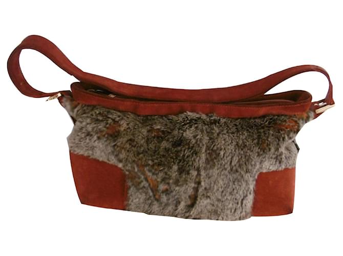 Loewe Shoulder Bag Suede Rabbit  ref.1044543