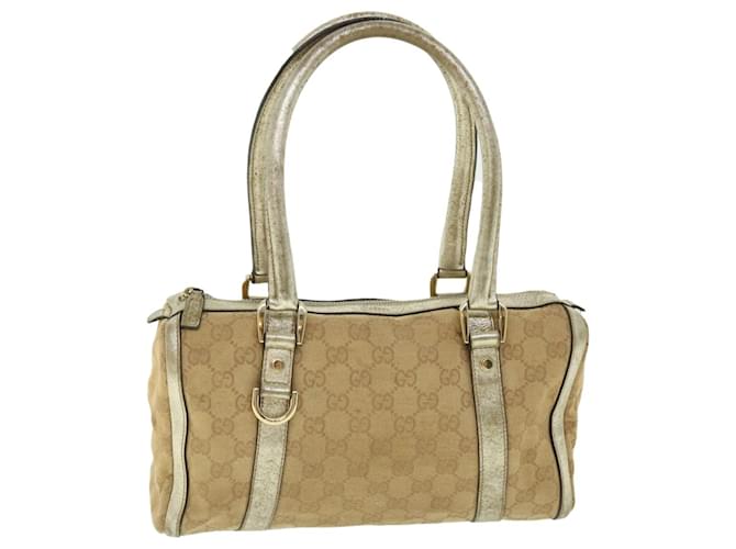 GUCCI GG Canvas Web Sherry Line Hand Bag Beige Red Green Auth 51851 Cloth  ref.1044555